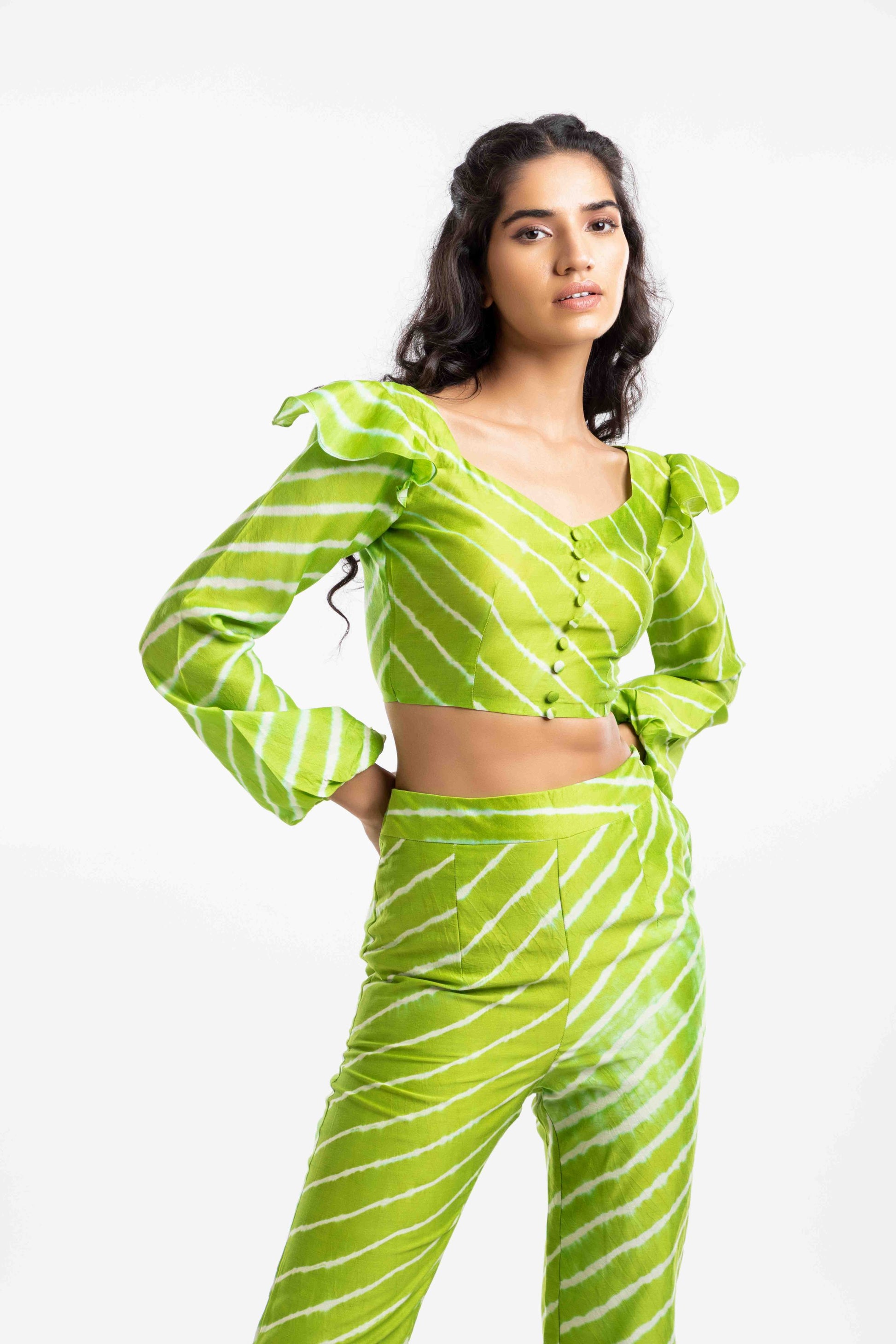 Bishop Sleeves Crop Top