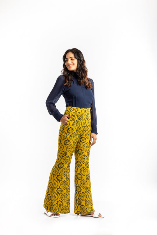 Yellow sale bell bottoms