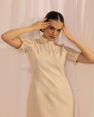 Pleated Midi Dress