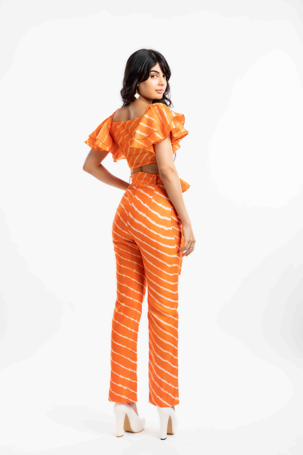 High-Rise Straight Trousers