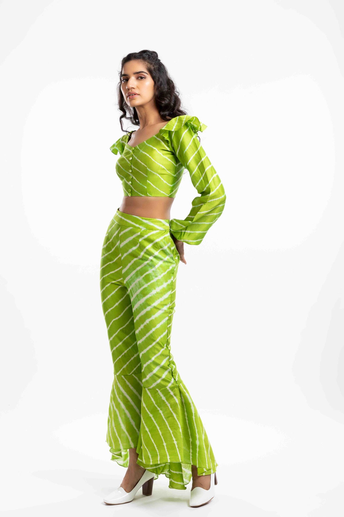 High-Low Flare Trousers image 3