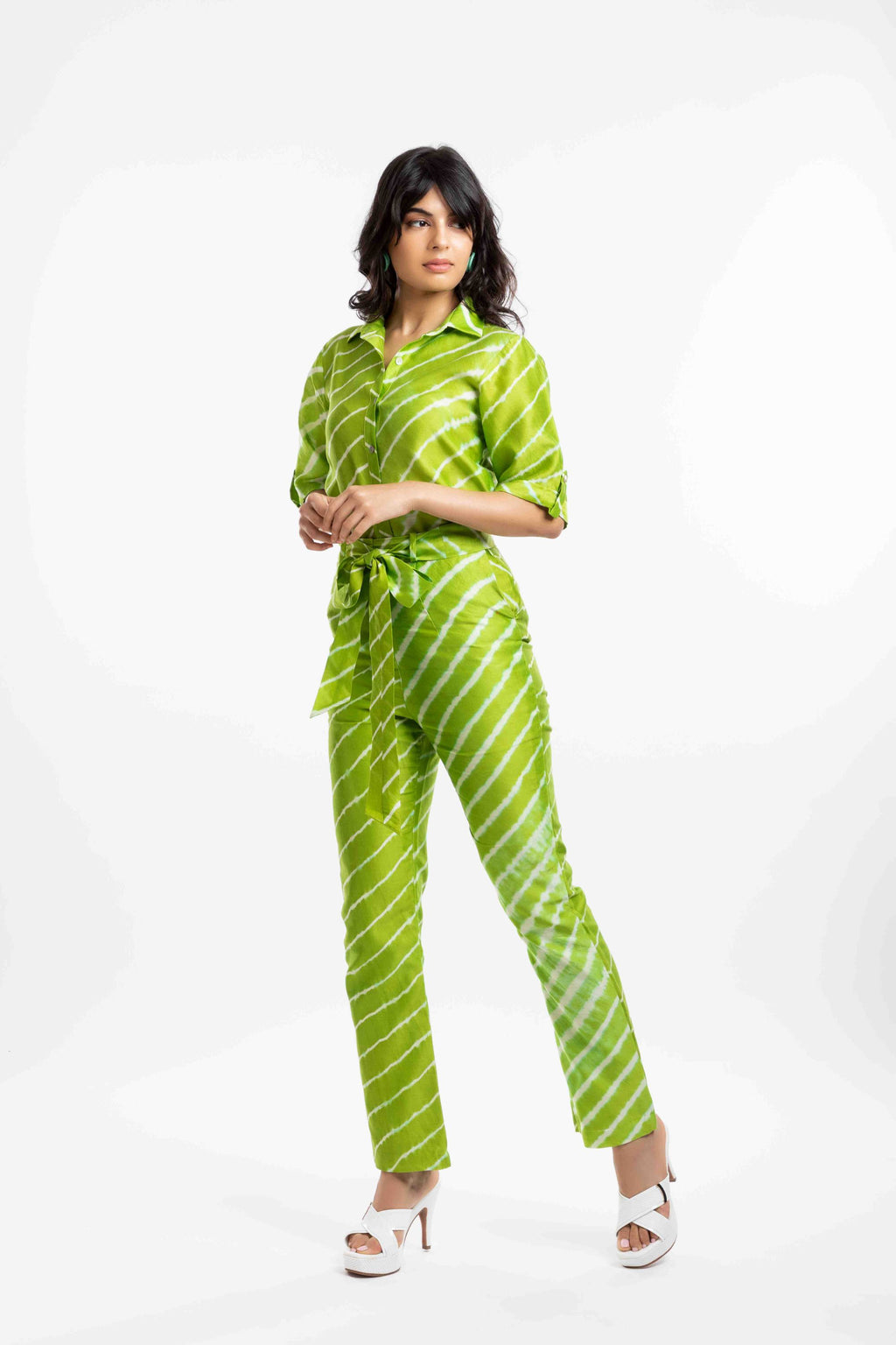 High-Rise Straight Trousers