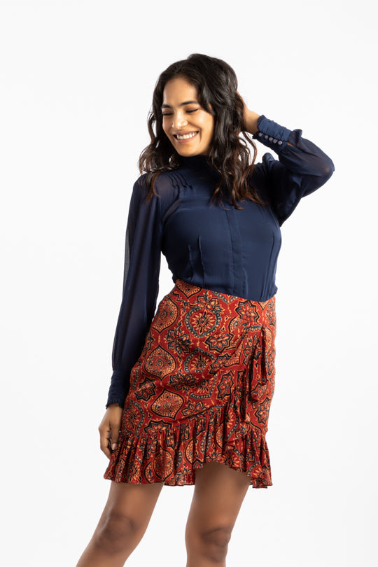 Ruffled Mini Skirt