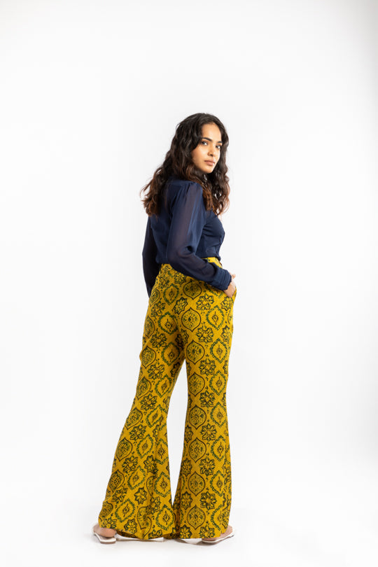 Buy Kotty Yellow Flared Fit Pants for Women Online  Tata CLiQ