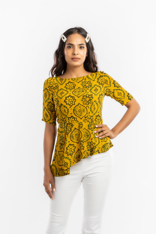 Asymmetrical Peplum Top