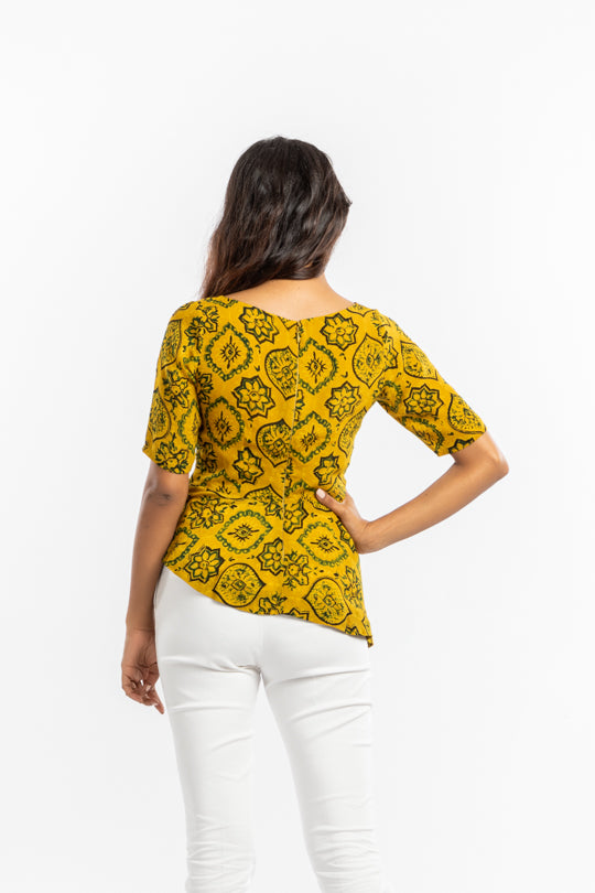 Asymmetrical Peplum Top